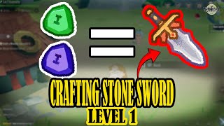 how to craft stone sword in lumiterra  step by step guide [upl. by Ysied]