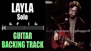 Layla  Guitar Backing Track  Solo Section  Eric Clapton  Unplugged [upl. by Braeunig826]