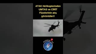 ATAK Helikopterinden UMTAS ve CİRİT Füzelerinin atış görüntüleri [upl. by Rainah]