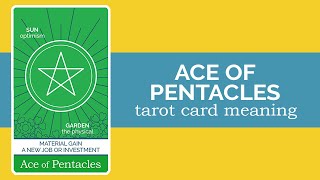 The Ace of Pentacles Tarot Card [upl. by Attelocin]