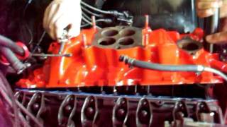 64 Chevrolet Impala SS dropping on the intake manifold [upl. by Hafeetal216]