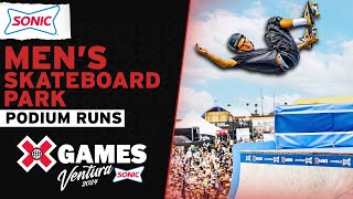 SONIC Men’s Skateboard Park Top 3 Runs  X Games Ventura 2024 [upl. by Doralia507]