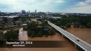 Columbia South Carolina Congaree River Flooding September 29 2024 Drone Footage [upl. by Bruyn]