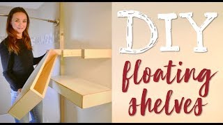 DIY floating shelves [upl. by Nelhsa]