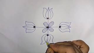 Easy and Simple Daily Rangoli Designs \\Friday Special Rangoli [upl. by Ahsied]