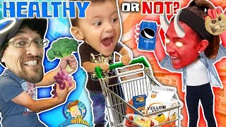 SHAWN GOES GROCERY SHOPPING Healthy or Not Vision FUNnel Fam Vlog [upl. by Otilopih736]