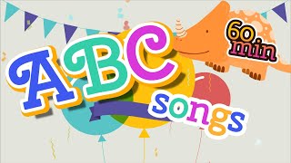 【育児】ABCの歌 BGM 9曲リピート 60分ABC song Alphabet Song 画面を見すぎない耳を育てる 英語の歌 童謡｜英語の歌｜ 知育 [upl. by Yuri]