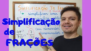 SIMPLIFICAÇÃO de frações  FRAÇÃO IRREDUTÍVEL  Exercícios e exemplos  6º ano  AULA 33 [upl. by Cordeelia]