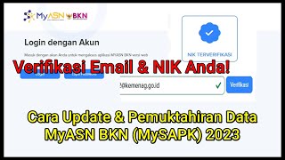 Cara Update Ubah amp Pemuktahiran Data MyASN BKN MySAPK 2023 – Riwayat Ubah Profil [upl. by Reinwald]