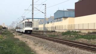 2015 04 15 VALENCIA Vossloh Testfahrt Testgelände VMSZweisystemfahrzeuge [upl. by Rafaj]