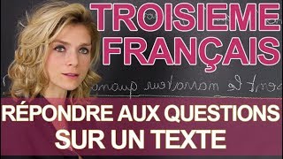 Brevet  répondre à des questions sur un texte  Français  3e  Les Bons Profs [upl. by Raveaux261]