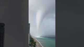 HUGE TORNADIC🌪 WATERSPOUT on Florida Beach [upl. by Imehon]