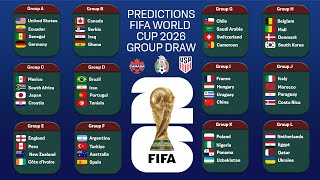 Predictions FIFA World Cup 2026 Group Draw  USAMexicoCanada [upl. by Kenna]