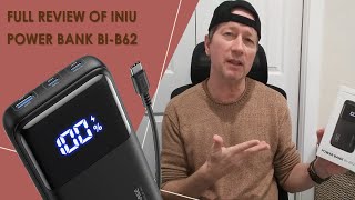 INIU Power Bank BIB62 Review And Capacity Test 20000mAh 65W USBC PD QC Fast Charge With Stand [upl. by Nnaira254]