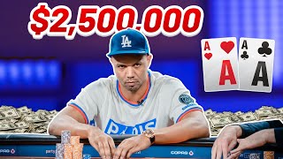 Phil Ivey Battles At A 2500000 FINAL TABLE [upl. by Paco]