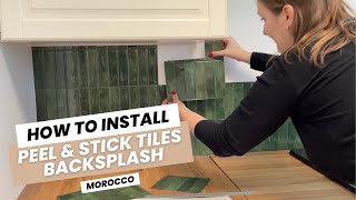 How to Install a Morocco Peel and Stick Tiles Backsplash  The Smart Tiles [upl. by Territus]