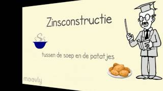 Zinsconstructie tussen de soep en de patatjes  videoles 1 subject en verbum [upl. by Wise]