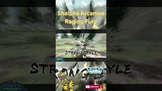 Shiny Alpha Hisuian Arcanine Signature Move Raging Fury in Pokemon Legends Arceus [upl. by Frum]