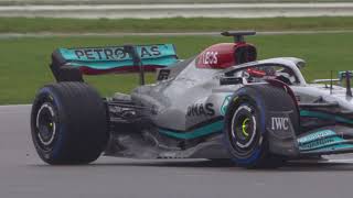 MercedesAMG F1 W13 E Performance Shakedown  On Track Footage  Track Cam Part 1 [upl. by Llerryt]