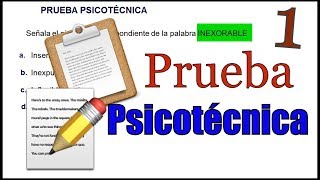 ✅ PRUEBA PSICOTÉCNICA  Ejemplo 01 🔴 [upl. by Bowra242]