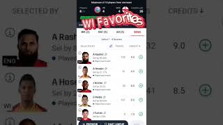 ENG VS WI T20 SERIES DREAM PREDICTION youtubeshorts fantasydreamteam dream viralfeeds [upl. by Parthenia]