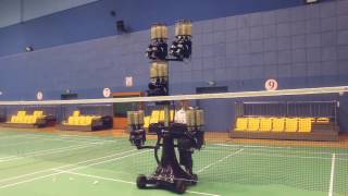 NEW design SIBOASI latest badminton shuttlecock 40 training system machine [upl. by Deedahs358]