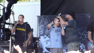 Less Than Jake Overrated Mohawk Shave Live Concert Warped Tour July 2011 CA [upl. by Kester]