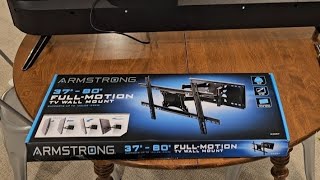 How to Wall Mount A TV Using Harbor Freight Armstrong 37quot80quot Heavy Duty FullMotion Mount [upl. by Norby]