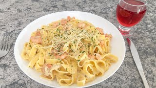 Tous les secrets dune recette réussie de tagliatelle aux crevettes sauce blanche [upl. by Scevor786]