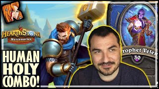 HUMAN HOLY COMBO BUILD  Hearthstone Mercenaries [upl. by Akimert648]