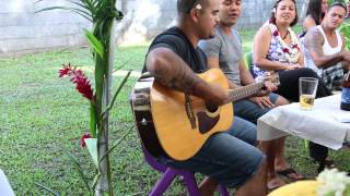 Kaina Music from the Tuamotu Islands at a family farewell Tamaraa in Mahina Tahiti May 31 2014 [upl. by Ratcliff413]