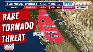 California Faces Rare Tornado Threat As Multiday Atmospheric River Brings Flooding Rains To State [upl. by Popper]