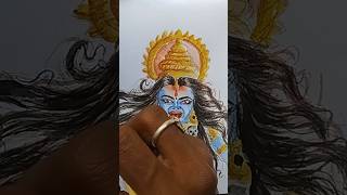 How to Kali ma drawing with water colourmakalidrawing goddrawing shorts art watercolor [upl. by Griz906]