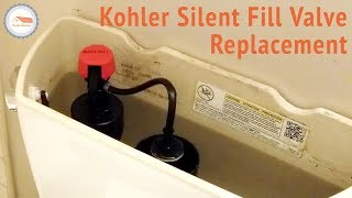 how to fix a running toilet  Kohler Silent Fill Valve Replacement [upl. by Amador]