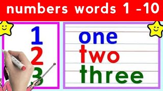 Number Words  Spelling  Learn the number words  1 20  Lesson for kids  438 [upl. by Aratak993]