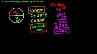 Circumference of a Circle 7th Grade Math [upl. by Nemad]