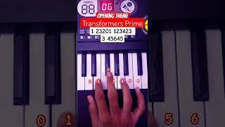 Transformers Prime  Theme Easy Piano Tutorial viral shorts [upl. by Charmian286]