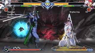 BlazBlue Central FictionClash Hakumen vs Izayoi [upl. by Shepard]