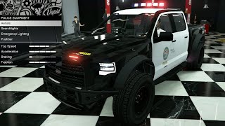 GTA 5  DLC Vehicle Customization  Vapid Caracara Pursuit Ford Raptor Police Car [upl. by Naed]