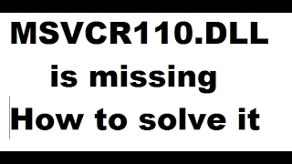 Wamp error MSVCR110DLL is missing  How to solve it [upl. by Noizneb]