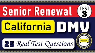 California DMV Written Test 2024  DMV Senior Written Test 2024  DMV Renewal For Seniors  Test 3 [upl. by Milde]