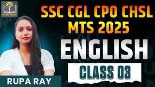 SSC CGL 2025  CPOCHSLMTS 2025 class 05  by Dr RUPA RAY maam [upl. by Attenyt]