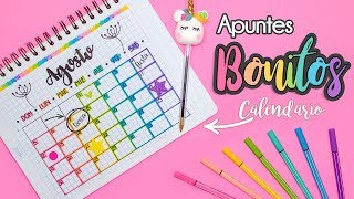 APUNTES BONITOS Calendario de Actividades REGRESOACLASES [upl. by Warner]