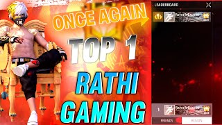 SEASON 37 🔥REGION TOP 1 IN 6 HRS 🥴😮 KING 👑 RATHI IS BACK AGAIN TOP 1 HISTORY IN GARENA FREE FIRE [upl. by Salena]