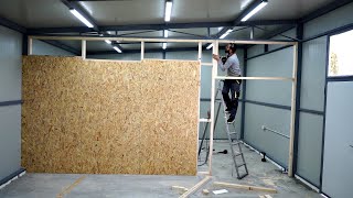 Workshop Wall Partition with OSB Boards [upl. by Rosemary]