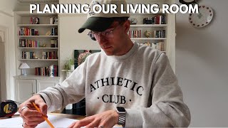 STARTING TO PLAN OUR LIVING ROOM  BUILT IN BOOKCASES ON A BUDGET  VLOG [upl. by Ierdna24]