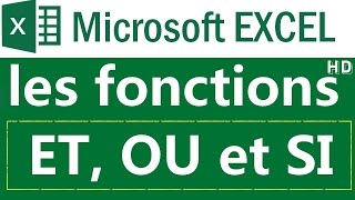 Tutoriel Microsoft Excel  les fonctions ET OU et SI [upl. by Ponzo]