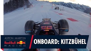 On Board with Max Verstappen in the snow at Kitzbühel [upl. by Olli20]