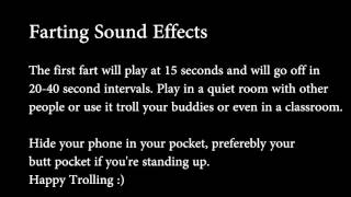 Fart Sound Effect To Troll People With In 2040 second intervals [upl. by Eisserc287]