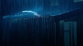 Thunder amp Heavy Rain Sounds at Night for Sleep  Dark Blue Screen  Insomnia amp Stress Meditation [upl. by Jens182]